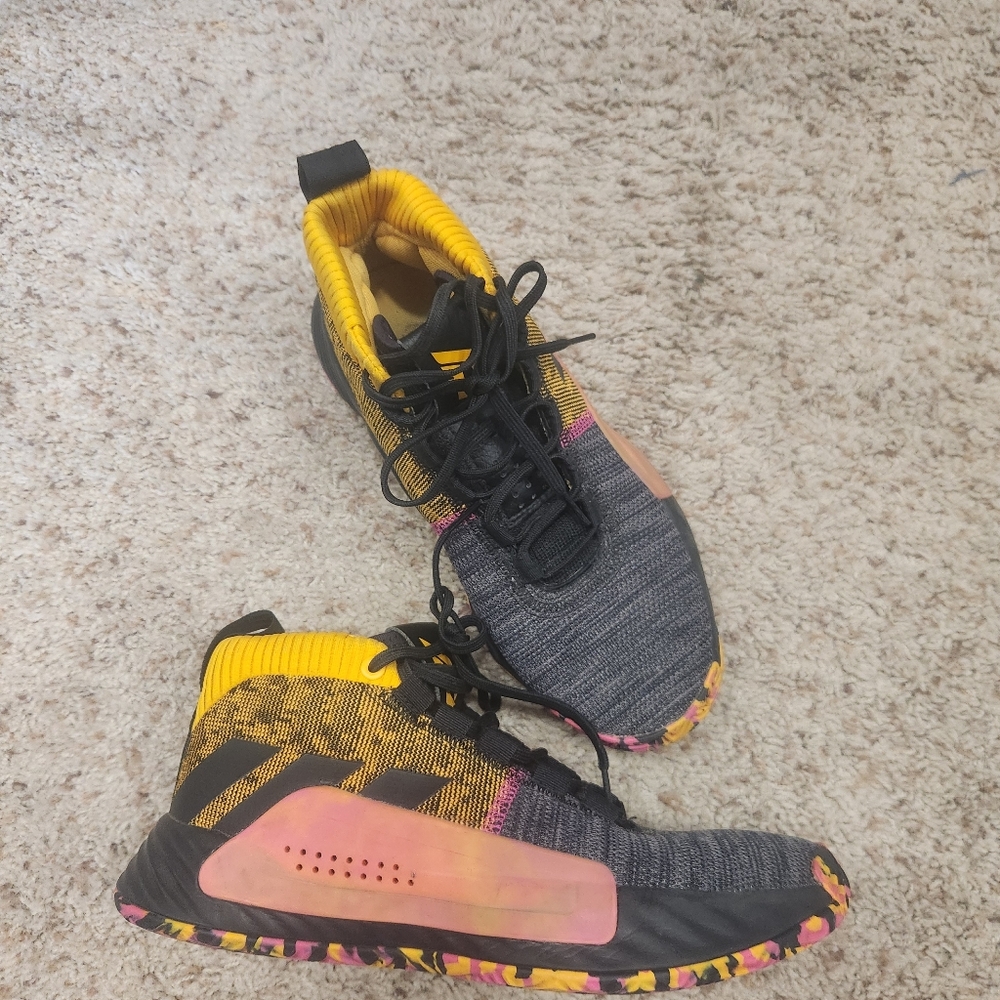 adidas Dame 5 Core Black Shock Pink size 7.5